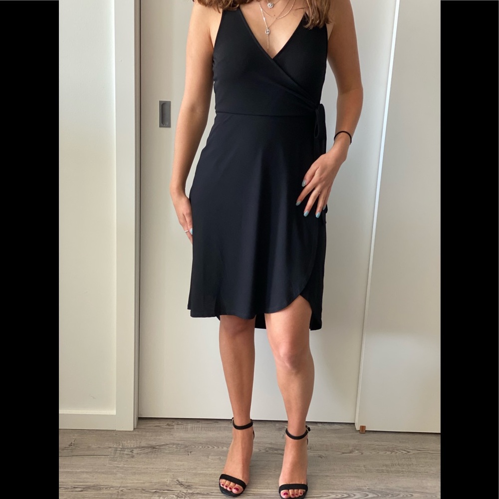 Express Black Wrap Dress